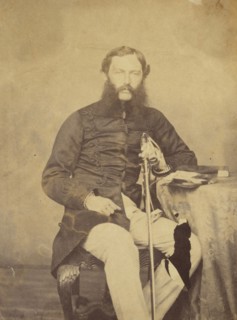 Major Desborough; Felice Beato, 1832 - 1909, India; 1858 - 1860; Salted paper print; 13.3 × 9.9 cm