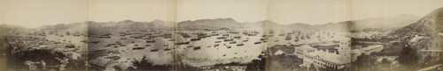 Panorama of Hong Kong, showing the Fleet for North China Expedition; Felice Beato, 1832 - 1909, Henry