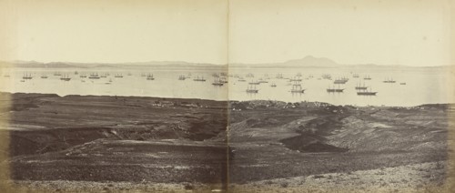Panorama, Talien Whan Bay; Felice Beato, 1832 - 1909, Henry Hering, 1814 - 1893, China; June 21