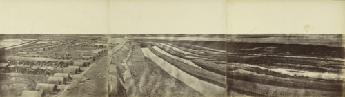 Interior of North Fort showing the Chinese Encampment; Felice Beato, 1832 - 1909, Henry Hering