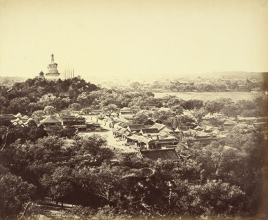 View of the Gardens and Buddhist Temple of Peking, Beijing, China; Felice Beato, 1832 - 1909, Henry Hering, 1814