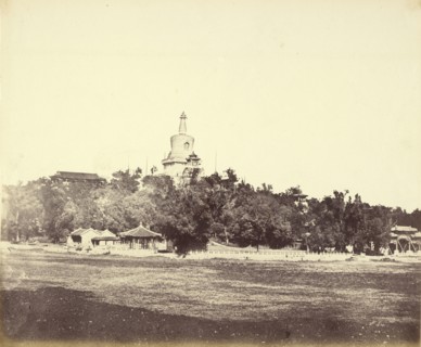 The Great Pagoda in the Imperial Winter Palace, Peking, Beijing, China; Felice Beato, 1832 - 1909, Henry Hering