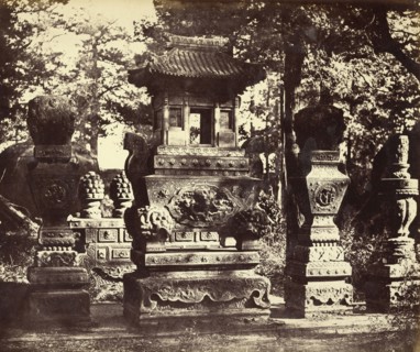 Interior of the Tomb at the Depot near Peking, Beijing, China; Felice Beato, 1832 - 1909, Henry Hering, 1814