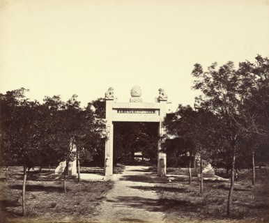 Tomb near Pa-lu-chian, the Scene of the Commencement of the Attack, Beijing, China; Felice Beato, 1832 - 1909, Hering