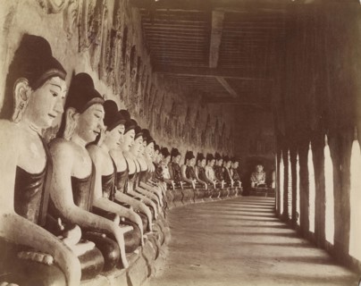 The Forty-nine Gautamas in the Sagaing Temple; Felice Beato, 1832 - 1909, Burma; 1887 - 1895; Albumen
