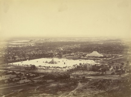 General View of Mandalay from Mandalay Hill Showing the 450 Pagodas and the Incomparable Pagoda; Felice Beato