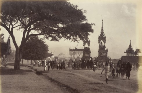 Bhong Yee's Funeral Procession; Felice Beato, 1832 - 1909, Burma; 1887 - 1897; Albumen silver print