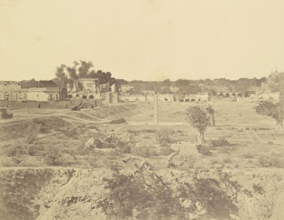 Position of the Custom House Battery; Felice Beato, 1832 - 1909, Delhi, India; 1858; Albumen silver print