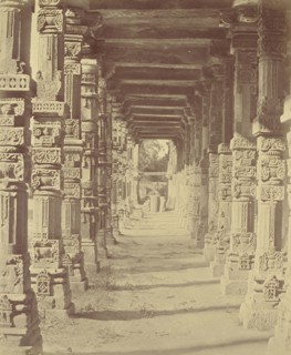 Interior of the Hindu Temple in Kootub; Felice Beato, 1832 - 1909, Delhi, India; 1858; Albumen silver