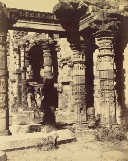 Exterior of the Hindu Temple in Kootub; Charles Moravia, British, about 1821 - 1859, Delhi, India; 1858; Albumen silver print