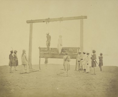 Execution of Rebels, Lucknow; Felice Beato, 1832 - 1909, Lucknow, Uttar Pradesh, India; 1858; Albumen