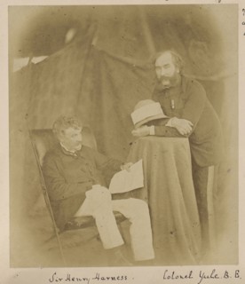 Sir Henry Drury Harness, K.C.B., Colonel Commandant, Royal Engineers and Colonel Robert Abercromby Yule, B.E; Felice Beato