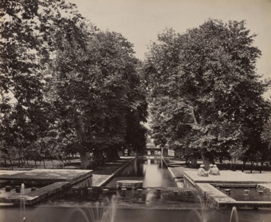Shalimar Gardens, Kashmir; Samuel Bourne, English, 1834 - 1912, Kashmir, India; 1864; Albumen silver print
