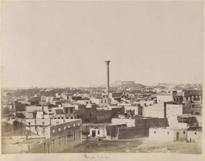 Pompey's Pillar; Alexandria, Egypt; about 1881; Albumen silver print