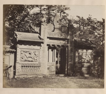 Exterior of the Tomb, Depot near Peking; Felice Beato, 1832 - 1909, Henry Hering, 1814 - 1893
