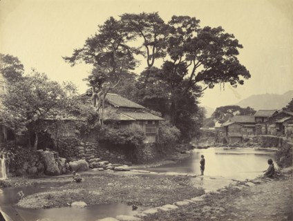 View in the Native Town, Nagasaki; Felice Beato, 1832 - 1909, Nagasaki, Japan; 1863; Albumen silver print