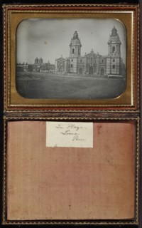 The Plaza in Lima, Peru; American, Attributed to Carleton Watkins, American, 1829 - 1916, Peru; about 1852; Daguerreotype