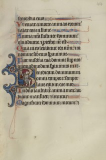 Initial B: David Playing the Fool before Achish King of Gath; Bute Master, Franco-Flemish, active about 1260 - 1290