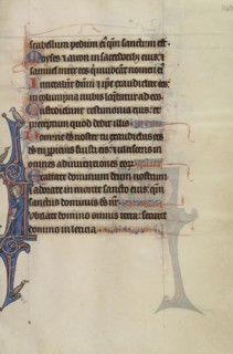Initial I: Christ the Good Shepherd with Birds; Bute Master, Franco-Flemish, active about 1260 - 1290, Paris, written, France