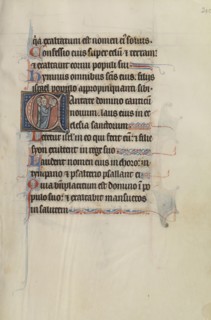 Initial C: Three Clerics Singing From a Book; Bute Master, Franco-Flemish, active about 1260 - 1290, Paris, written, France