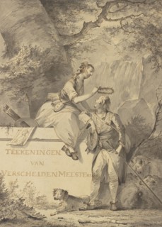 A Design for a Title Page; Gerard van Nijmegen, Dutch, 1735 - 1808, Netherlands; 1801; Pencil, pen and gray and brown ink