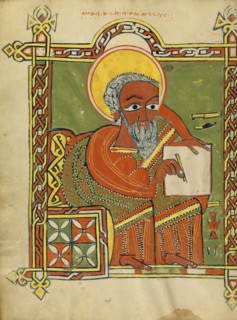 Saint Luke; Ethiopia; about 1504 - 1505; Tempera on parchment; Leaf: 34.5 x 26.5 cm, 13 9,16 x 10 7,16 in
