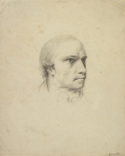 Portrait of Antonio Canova; Johann Heinrich Wilhelm Tischbein, German, 1751 - 1829, Italy; 1787; Black chalk; 23.5 x 19 cm