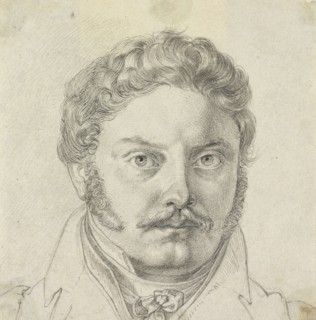 Portrait of Peder Hjort; Carl Barth, German, 1787 - 1853, Germany; about 1818 - 1819; Graphite and ink; 9.5 x 9.3 cm
