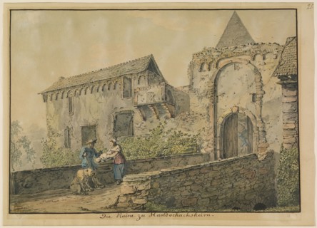 Ruin of the Tiefburg at Handschuhsheim; Carl Philipp Fohr, German, 1795 - 1818, Germany; 1813,1814; Watercolor over graphite