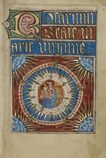 The Virgin and Child in a White Rose; Norfolk perhaps, written, East Anglia, England; illumination about 1190; written