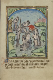 The Third Sign before the Day of Judgement; Norfolk perhaps, written, East Anglia, England; illumination about 1190; written