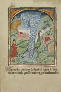 The Second Sign before the Day of Judgement; Norfolk perhaps, written, East Anglia, England; illumination about 1190; written