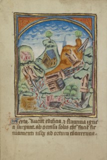 The Sixth Sign before the Day of Judgement; York perhaps, illuminated, Northern, England; illumination about 1190; written