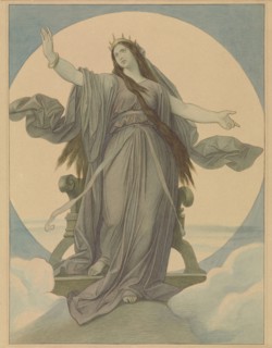 Queen of the Night; Moritz von Schwind, Austrian, 1804 - 1871, Austria; about 1864 - 1867; Watercolor over graphite