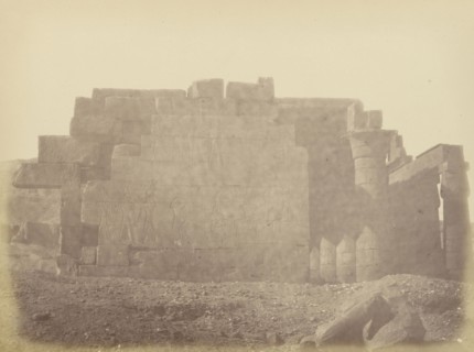 Close View of the Back Side of the Ramasseum; Théodule Devéria, French, 1831 - 1871, France; 1859; Albumen silver print