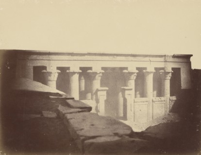 Front View of the Main Room of the Temple of Edfu; Théodule Devéria, French, 1831 - 1871, France; 1859; Albumen silver print