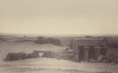 Close View of the Temple of Ombos; Théodule Devéria, French, 1831 - 1871, France; 1865; Albumen silver print