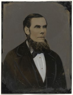 Portrait of bearded man; United States; 1860s - 1880s; Hand-colored tintype; Sheet: 21.5 x 16.5 cm, 8 7,16 x 6 1,2 in