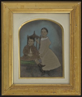 Portrait of John and Julia Smith; Barre, Massachusetts, United States; about 1863; Hand-colored tintype; 20 x 14.5 cm