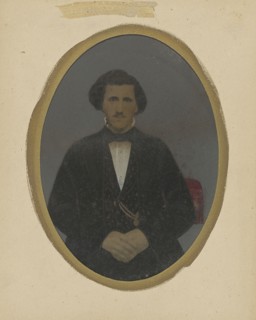 Portrait of man; United States; 1860s - 1880s; Hand-colored tintype; Sheet: 21.3 x 16 cm, 8 3,8 x 6 5,16 in