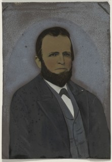 Portrait of bearded man; United States; 1860s - 1880s; Hand-colored tintype; Sheet: 22.1 x 15.3 cm, 8 11,16 x 6 in
