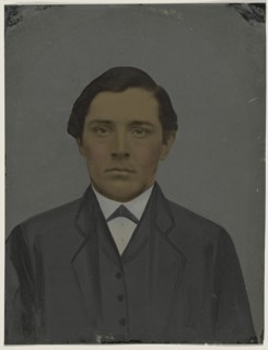 Portrait of man; United States; 1860s - 1880s; Hand-colored tintype; Sheet: 21.7 x 16.5 cm, 8 9,16 x 6 1,2 in