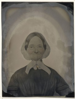 Portrait of old woman with glasses; United States; 1860s - 1880s; Hand-colored tintype; Sheet: 21.3 x 16.2 cm, 8 3,8 x 6 3,8 in