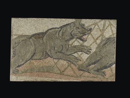 Mosaic Floor Panel; 4th century A.D; Stone tesserae; 87.6 × 149.2 × 10.2 cm, 34 1,2 × 58 3,4 × 4 in