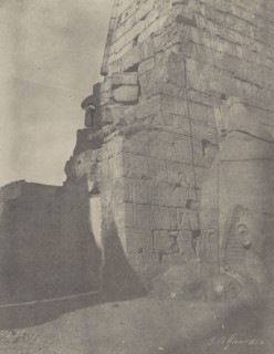 Louqsor. Sculptures Historiques du Pylône, Massif de Droite; John Beasly Greene, American, born France, 1832 - 1856, negative