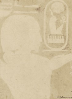 Hieroglyphics, Figure Facing Right; John Beasly Greene, American, born France, 1832 - 1856, negative: Egypt; 1854; Salted paper