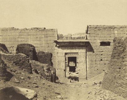 Médinet-Habou, Palais de Ramsès Méïamoun, Entrée de La Seconde Cour; John Beasly Greene, American, born France, 1832 - 1856