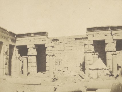 Médinet Habu, Secound Court; John Beasly Greene, American, born France, 1832 - 1856, negative: Egypt; 1854 - 1855; Salted paper
