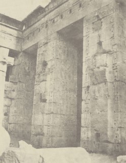 Médinet Habou, Palais de Ramsès II 2de Cour, Côté Est; John Beasly Greene, American, born France, 1832 - 1856, negative: Egypt