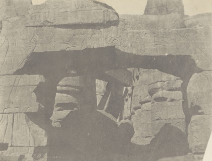 Salle Hypostyle, Entrée du Sud; John Beasly Greene, American, born France, 1832 - 1856, negative: Egypt; 1854; Salted paper